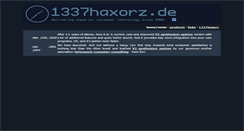 Desktop Screenshot of 1337haxorz.de